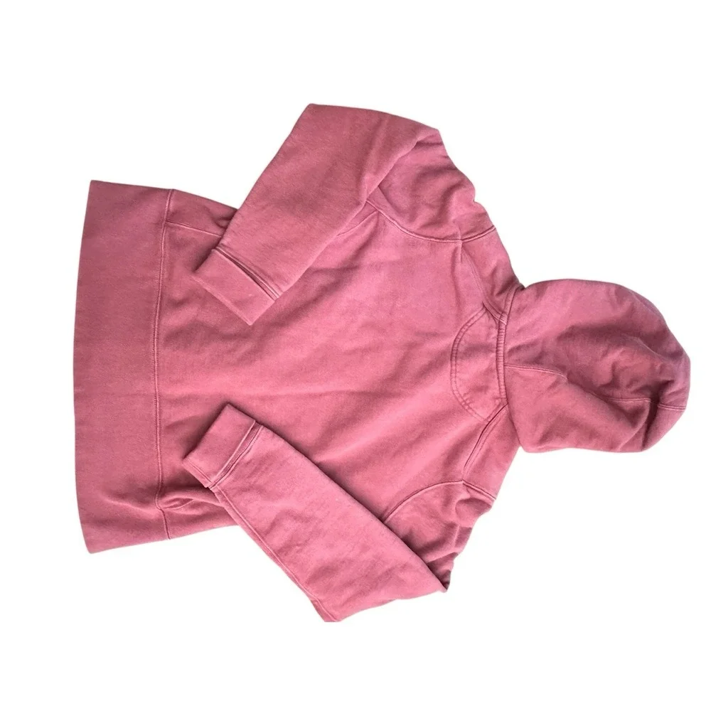 American Giant Hoodie Sweatshirt Womens Medium Vintage Wash Pink Pockets #HR-6‎ - Picture 8 of 9